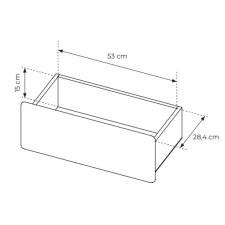 Komoda 160 cm 2-drzwiowa z szufladami LUGO dąb vicenza